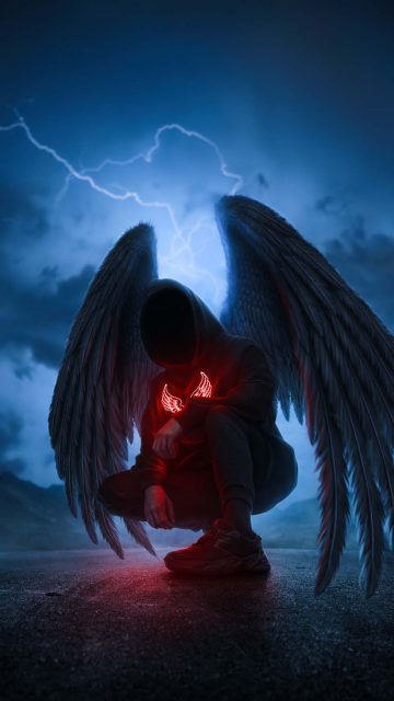 Hoodie Dark Angel iPhone Wallpaper HD