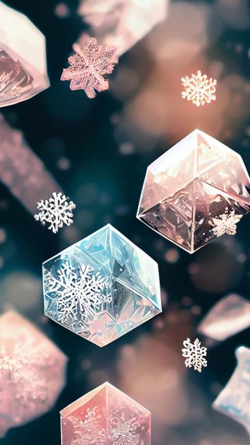 Ice Winter Cubes iPhone Wallpaper HD