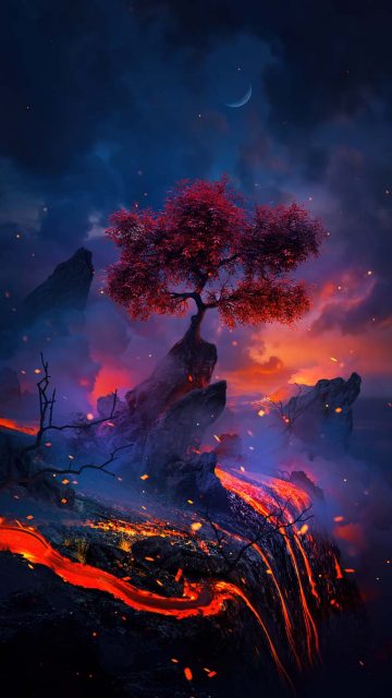 Last Tree iPhone Wallpaper HD