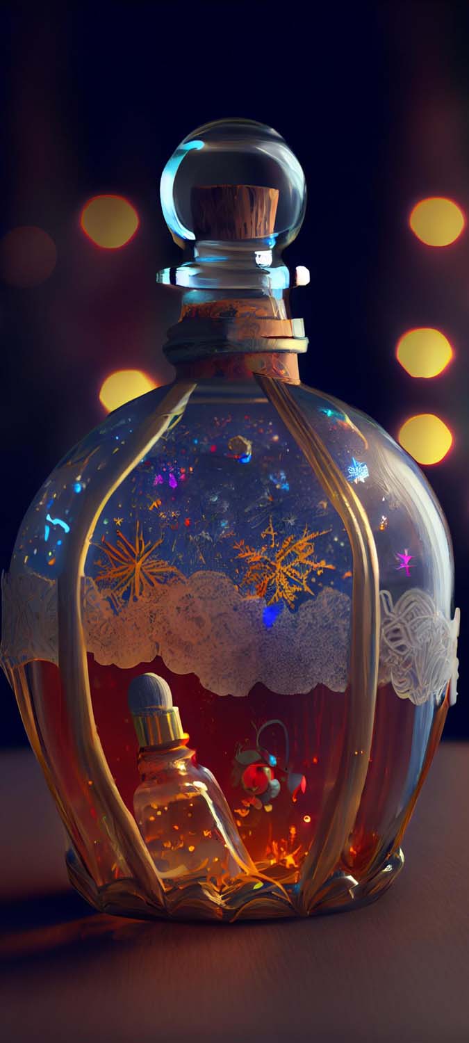 Magic in a bottle iPhone Wallpaper HD