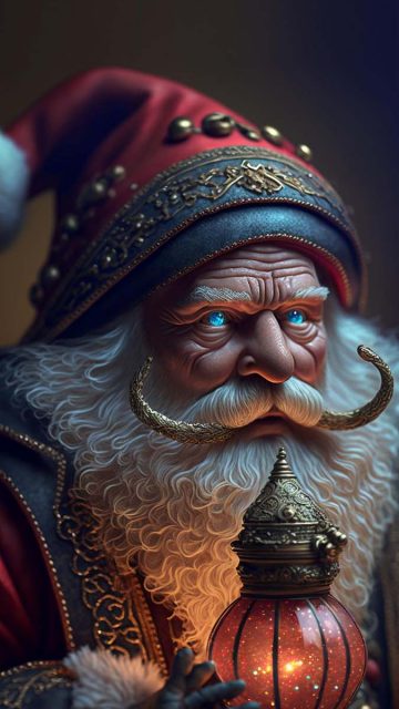 Magical Santa Claus iPhone Wallpaper HD