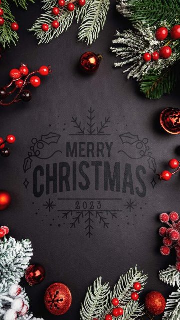 Merry Christmas 2023 iPhone Wallpaper HD