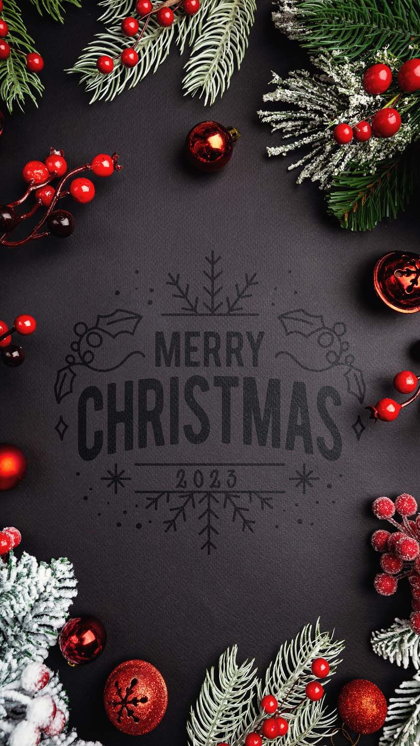 Merry Christmas 2023 iPhone Wallpaper HD