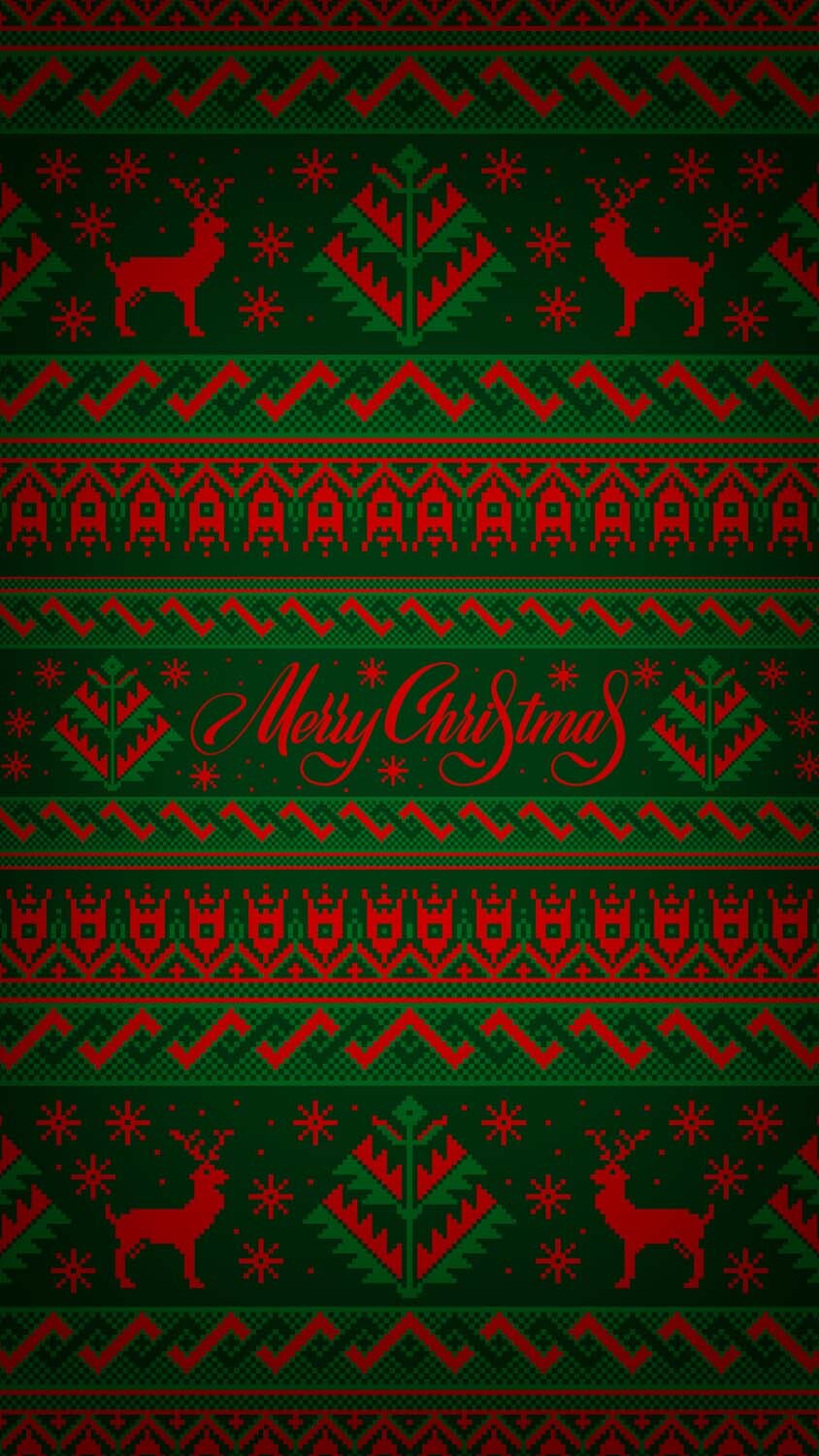 Merry Christmas Art iPhone Wallpaper HD
