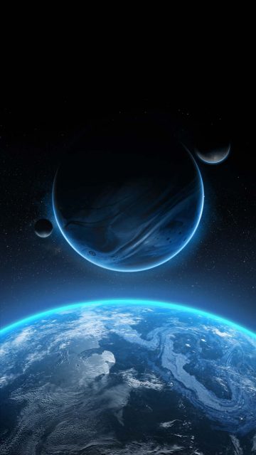 Planet Above Earth iPhone Wallpaper HD