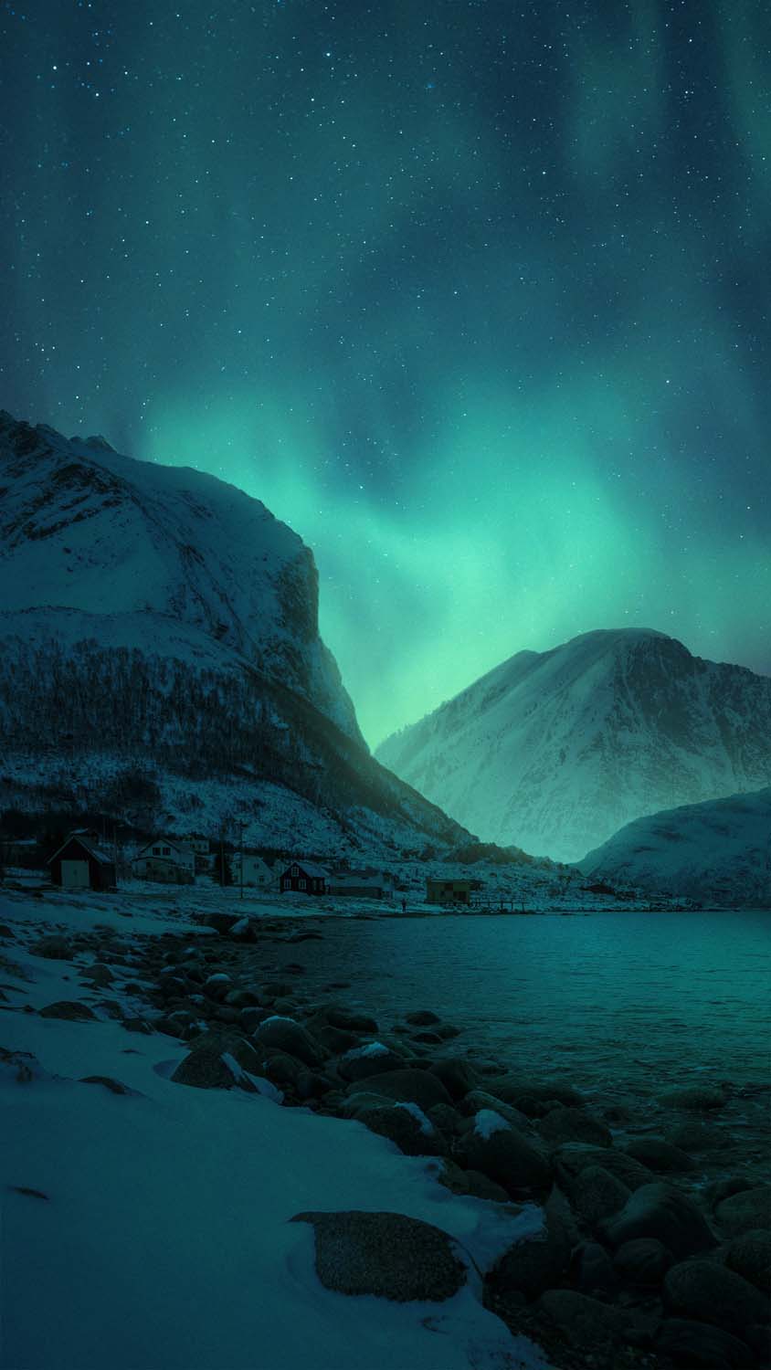 Polar Lights Aurora iPhone Wallpaper HD
