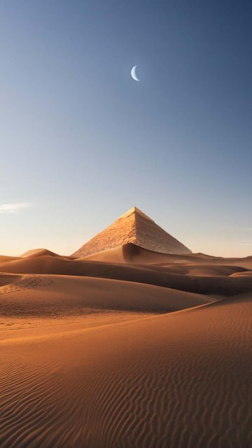 Pyramid in Desert iPhone Wallpaper HD