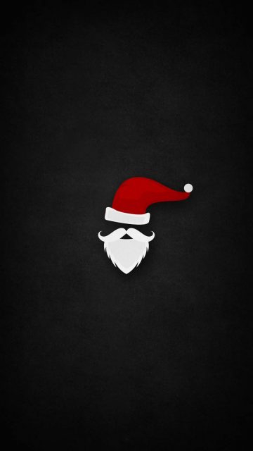 Santa Claus Minimal Art iPhone Wallpaper HD