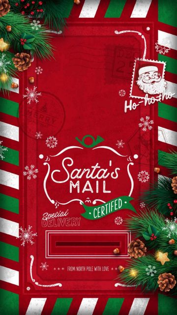 Santa Mail iPhone Wallpaper HD