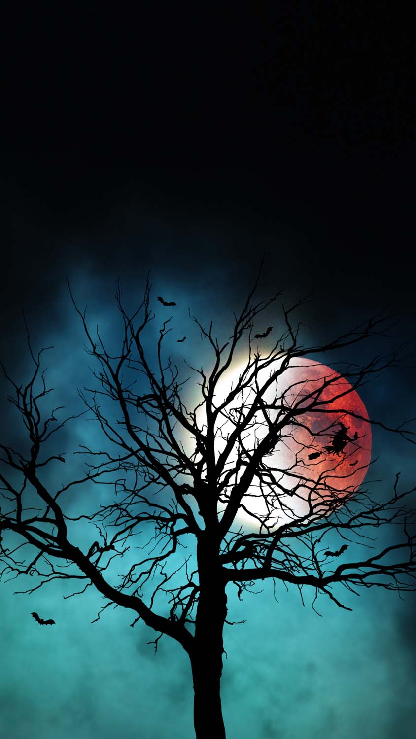Scary Moon iPhone Wallpaper HD