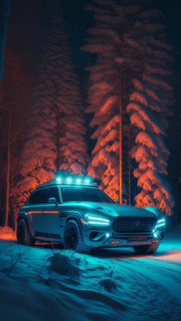 Snow Car iPhone Wallpaper HD