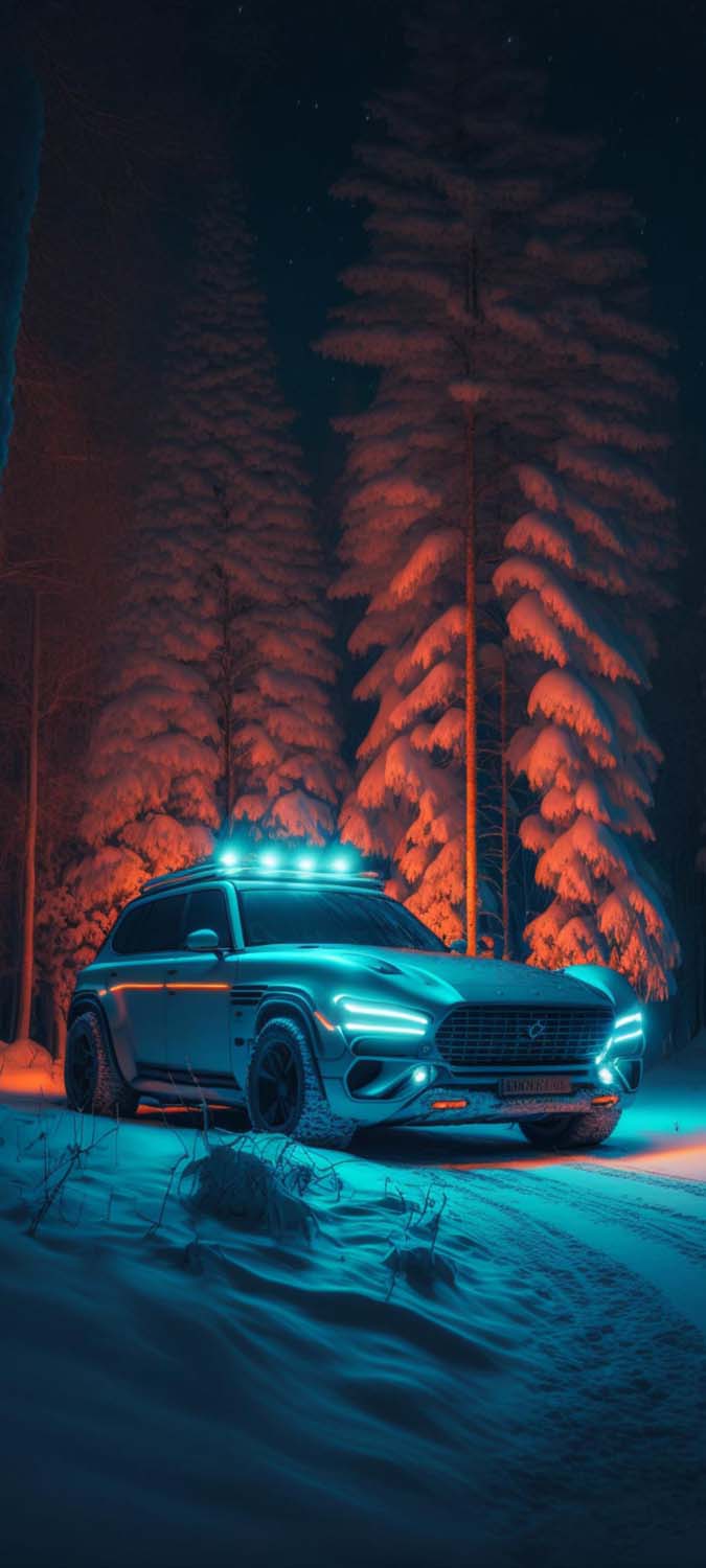 Snow Car iPhone Wallpaper HD