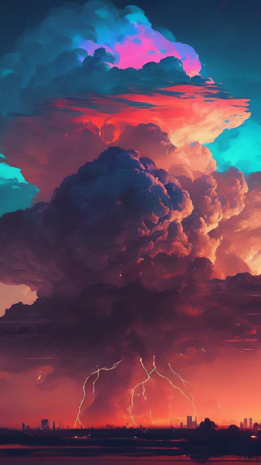 Thunder Clouds iPhone Wallpaper HD