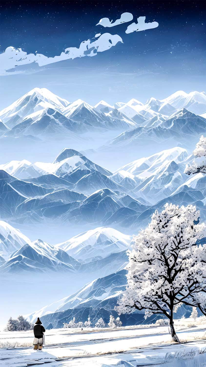 Winter Mountains iPhone Wallpaper HD
