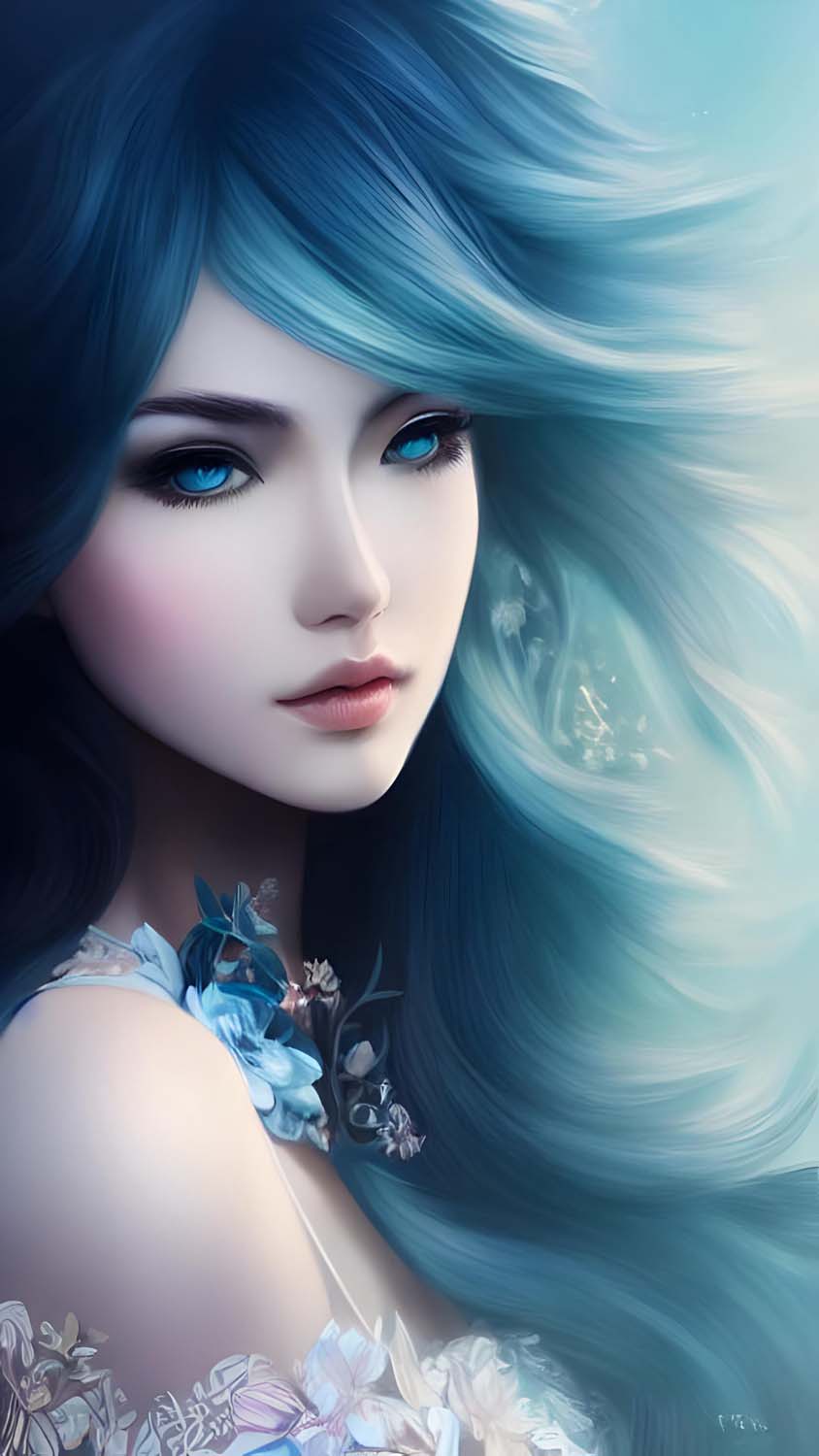 Blue Eyes Girl iPhone Wallpaper HD