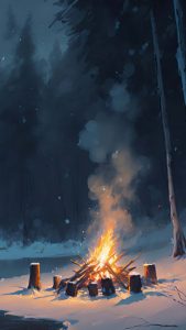 Bonfire Camping iPhone Wallpaper HD
