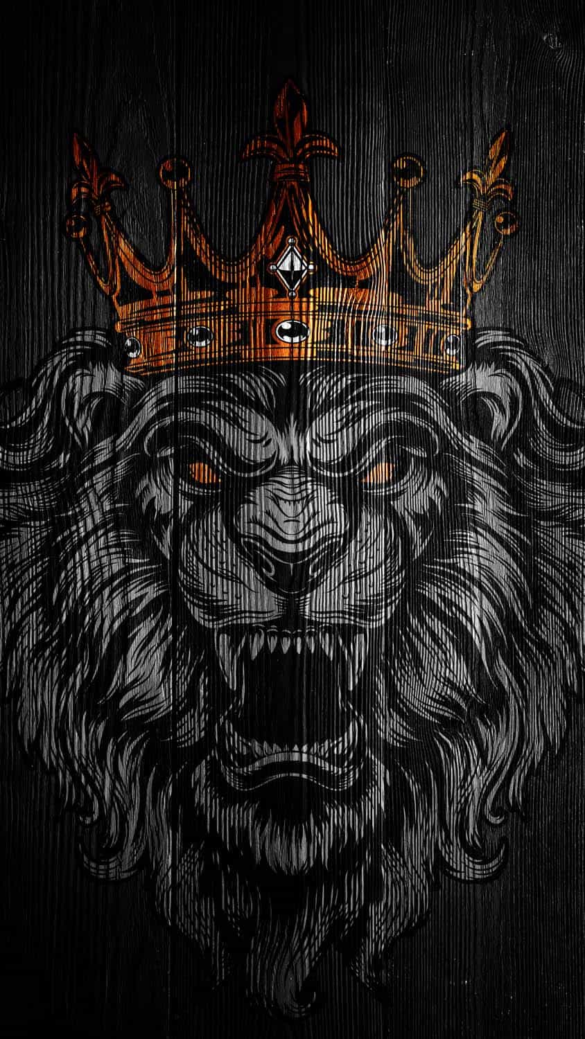 Crown King Lion iPhone Wallpaper HD