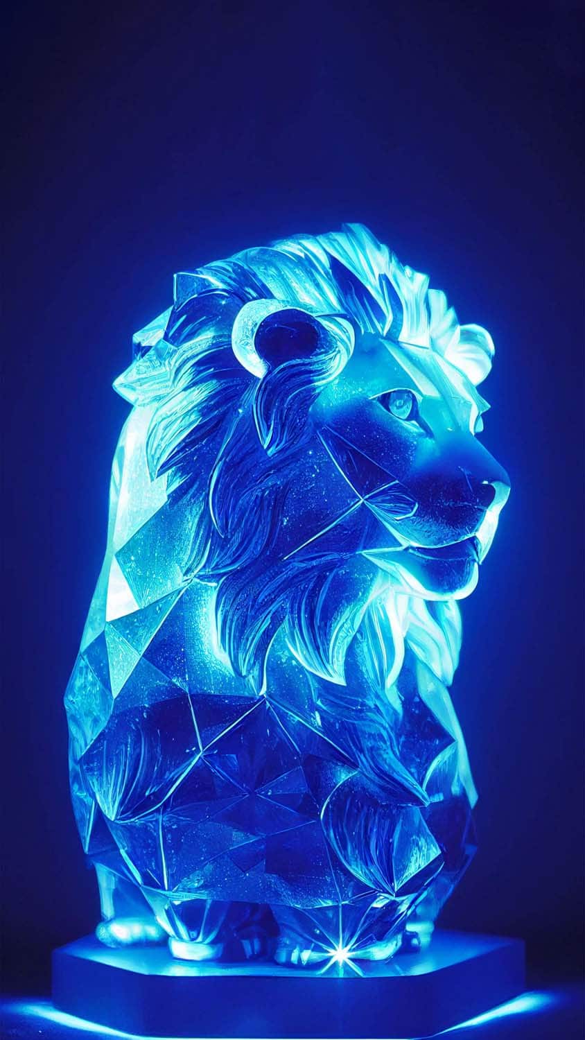 Crystal Lion iPhone Wallpaper HD