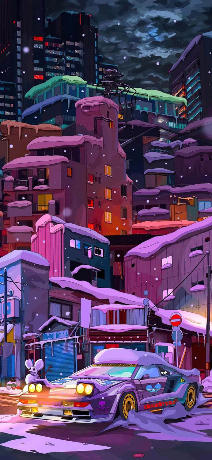 Cyberpunk Snow iPhone Wallpaper HD