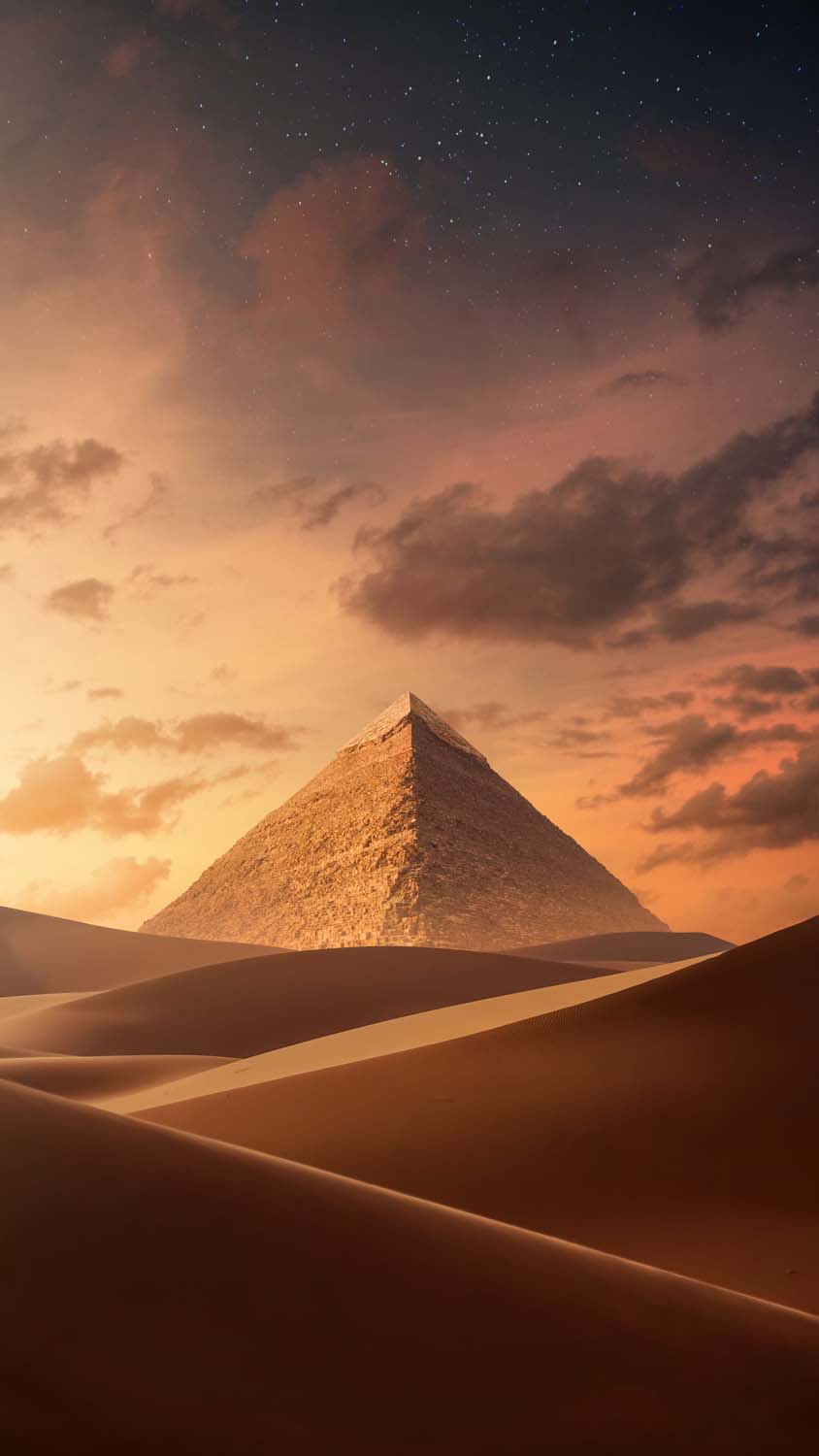 Dunes and Pyramid iPhone Wallpaper HD