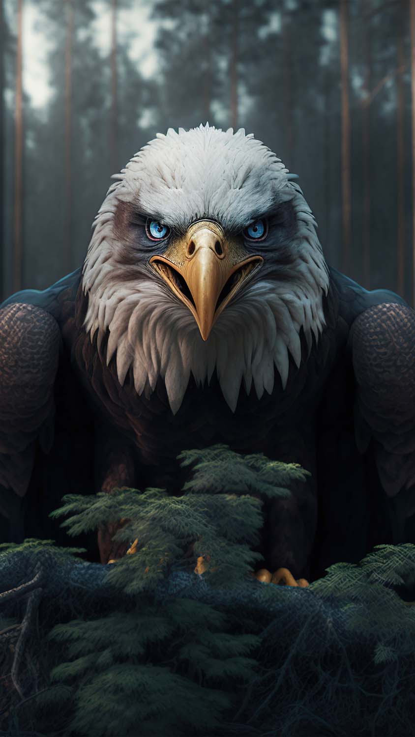Evil Eagle iPhone Wallpaper HD