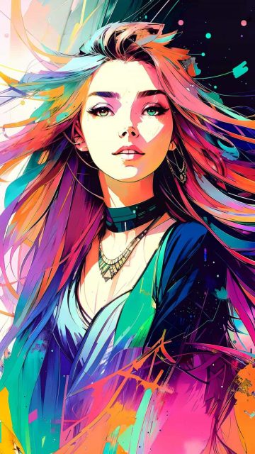 Girl Inkpunk iPhone Wallpaper HD