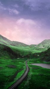 Green Land Road iPhone Wallpaper HD