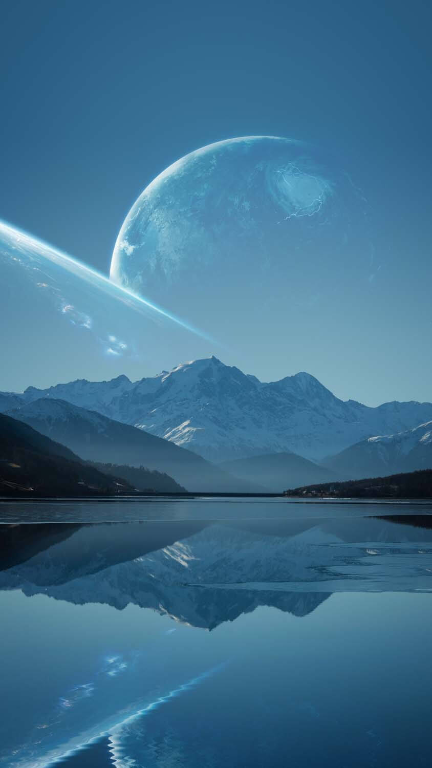 Lake in Space iPhone Wallpaper HD