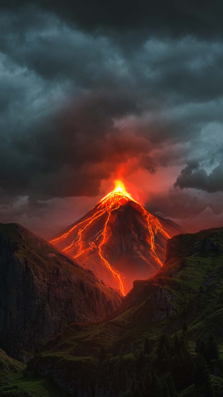 Lava Volcano iPhone Wallpaper HD