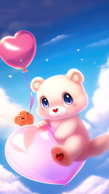 Love Teddy iPhone Wallpaper HD