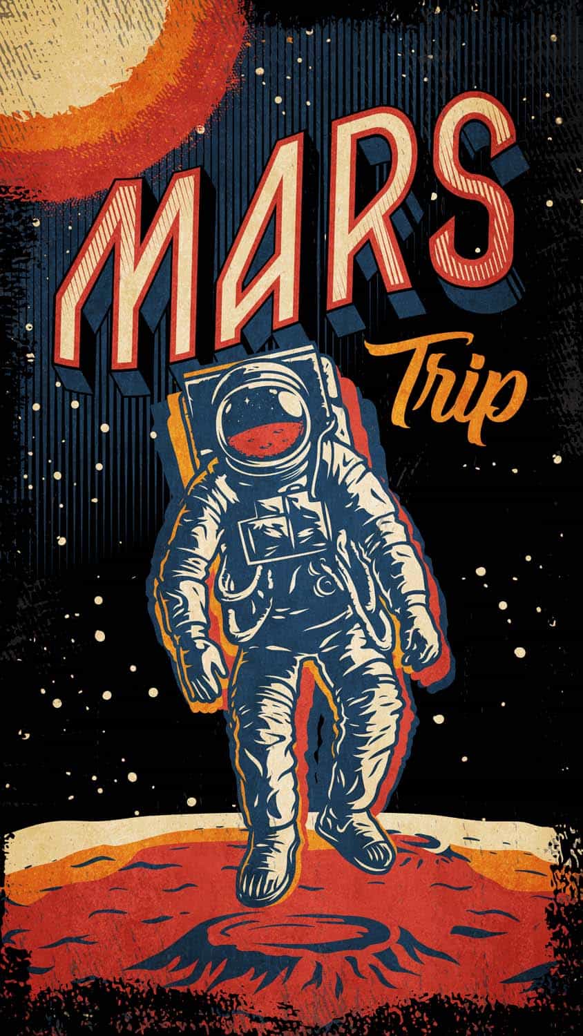 Mars Trip iPhone Wallpaper HD