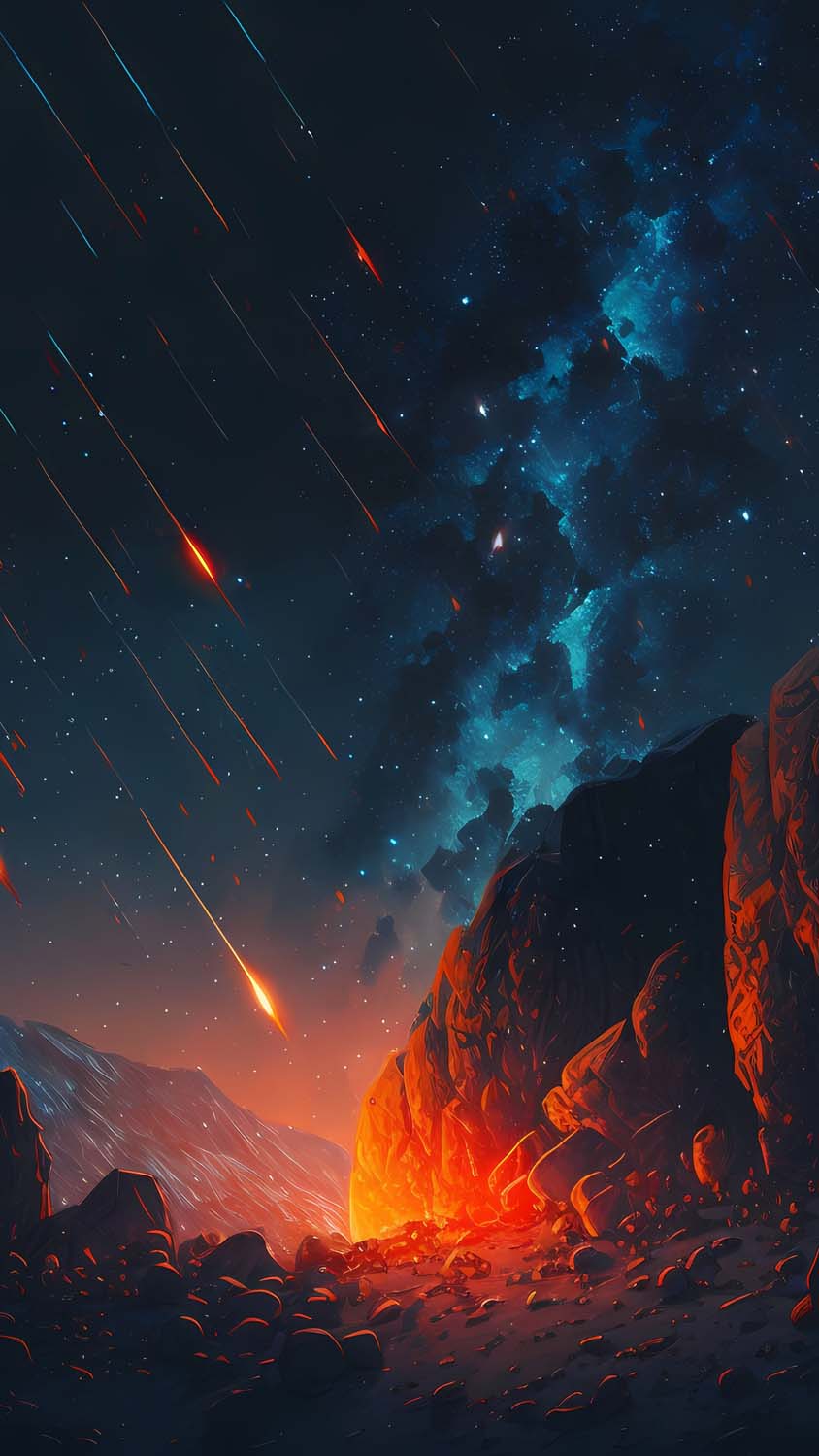 Meteor Shower iPhone Wallpaper HD