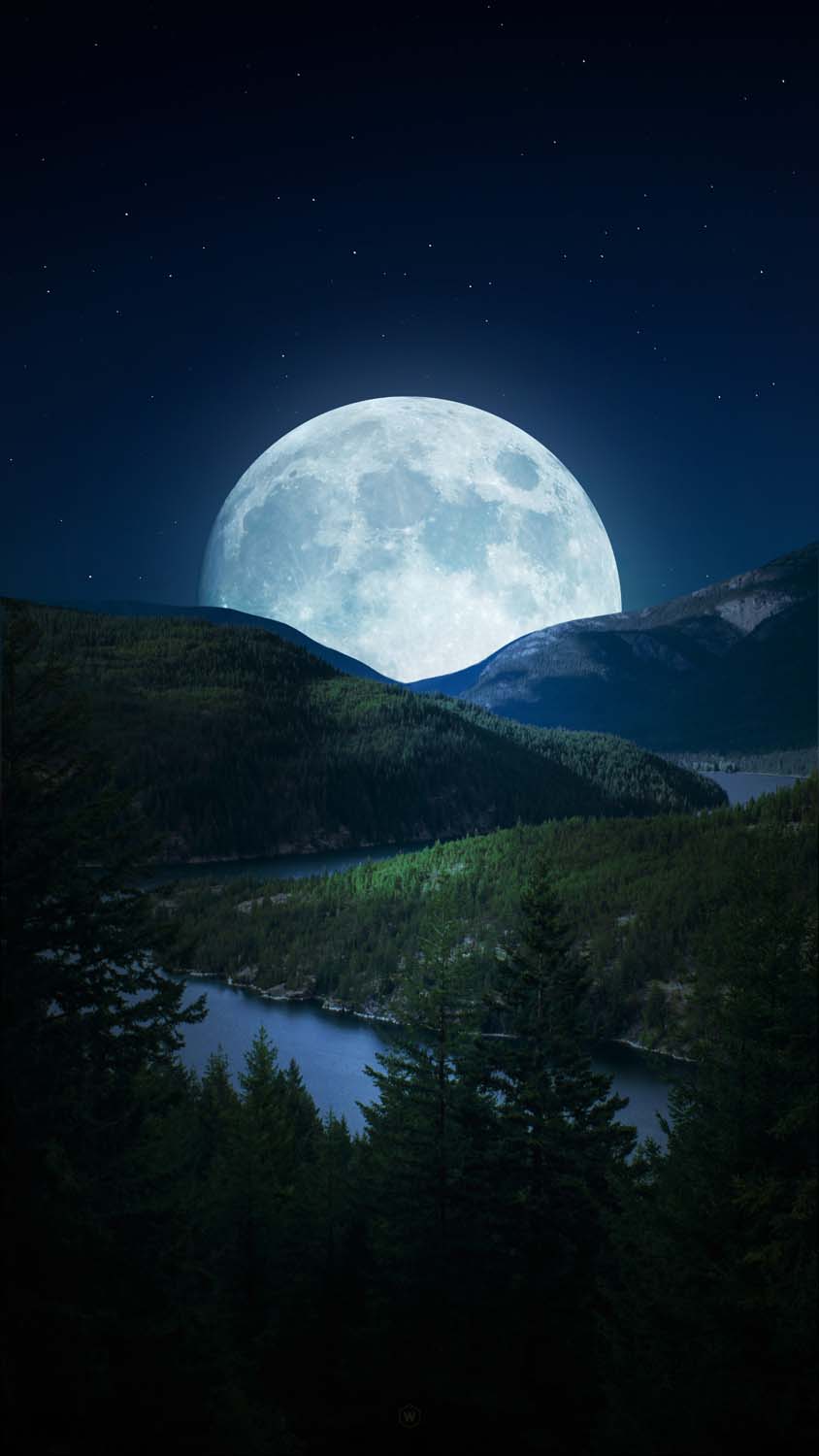 Moon Rise iPhone Wallpaper HD