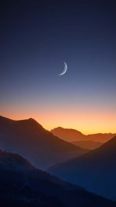 Moon and Horizon iPhone Wallpaper HD