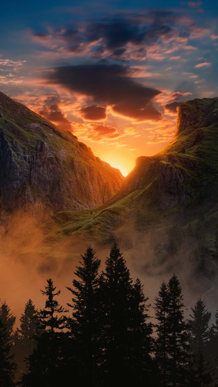 Mountain Sunrise iPhone Wallpaper HD