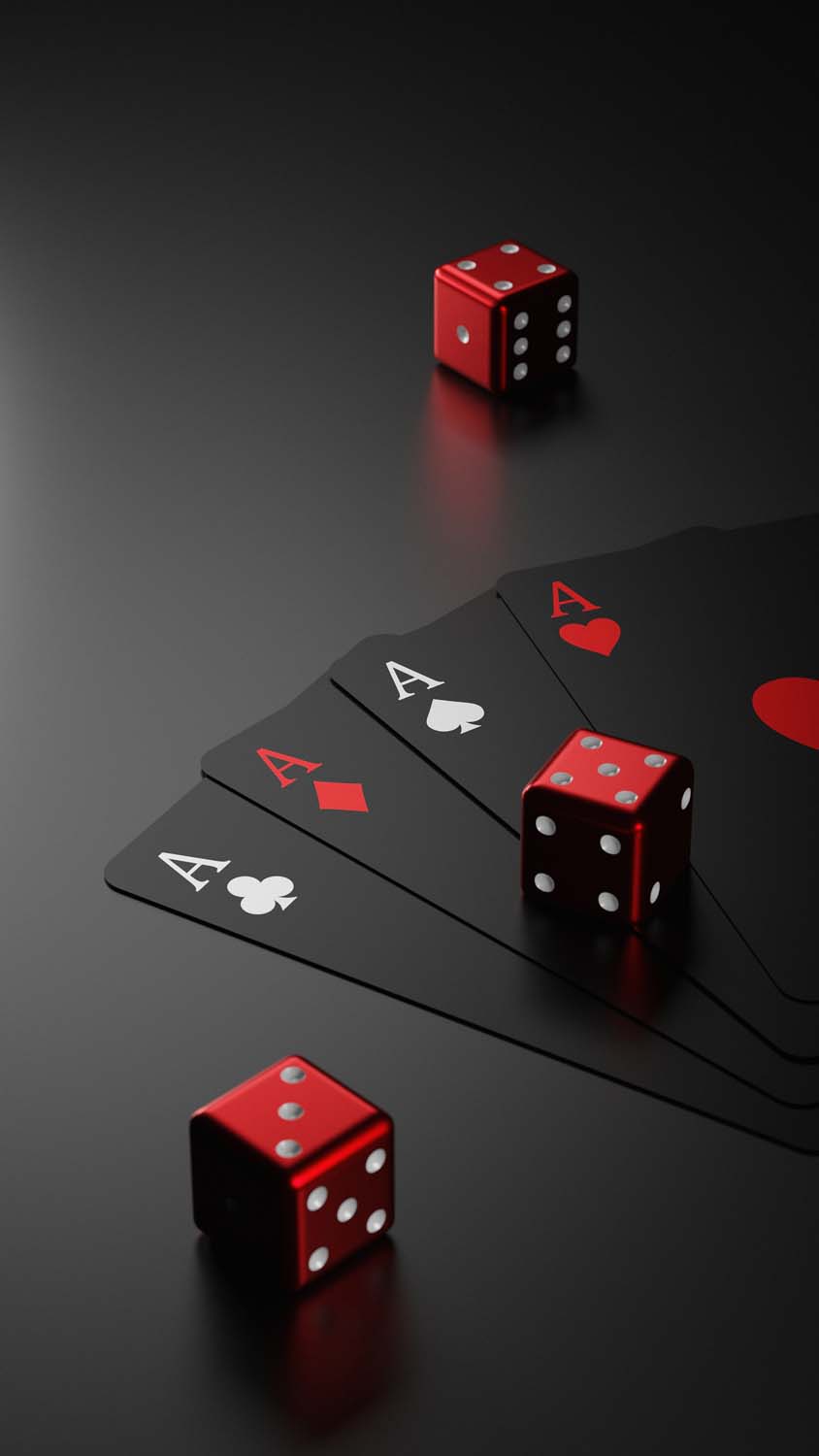 Poker Cards and Dices iPhone Wallpaper HD