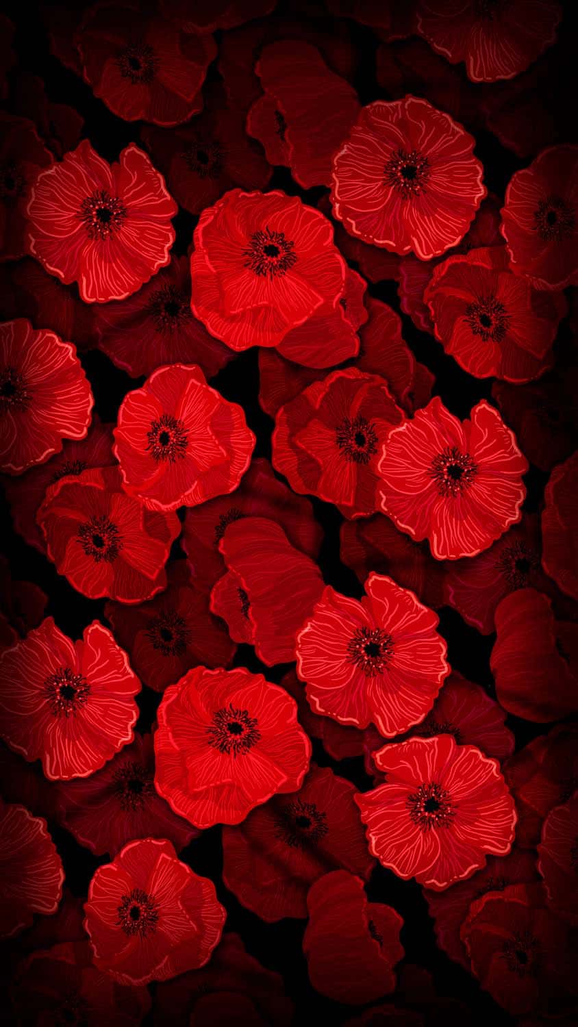 Red Flowers iPhone Wallpaper HD