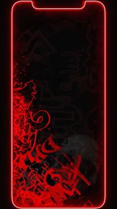 Red Graffiti Frame iPhone13 Pro iPhone Wallpaper HD