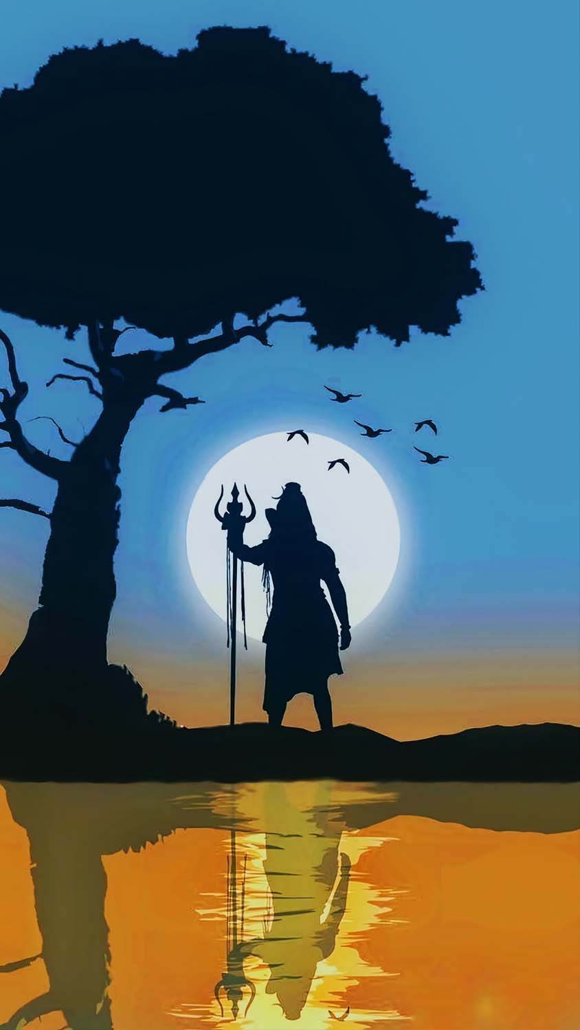 Shiva Moon iPhone Wallpaper HD