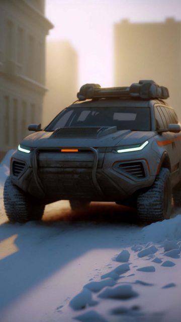 Snow Expedition Vehicle iPhone Wallpaper HD