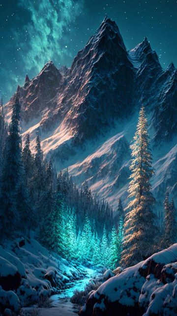 Snow Forest iPhone Wallpaper HD