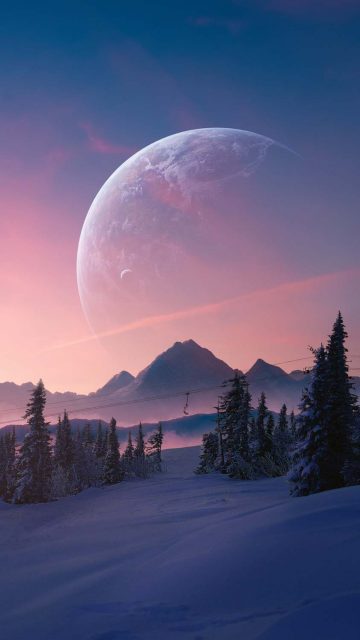 Snow World Planet iPhone Wallpaper HD