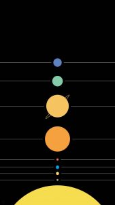 Solar System minimal iPhone Wallpaper HD