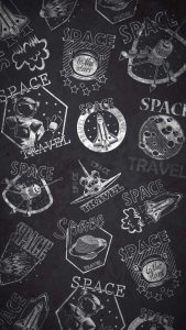 Space Doodles iPhone Wallpaper HD