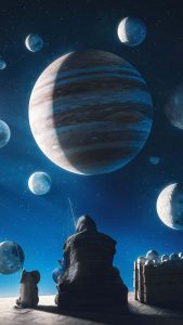 Space Fishing iPhone Wallpaper HD
