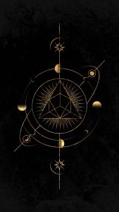 Space Golden Triangle iPhone Wallpaper HD