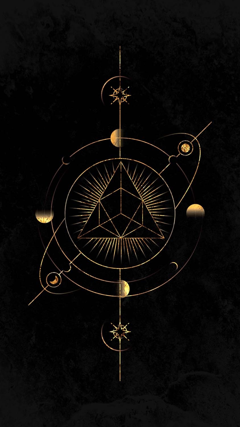 Space Golden Triangle iPhone Wallpaper HD