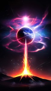 Space Laser iPhone Wallpaper HD