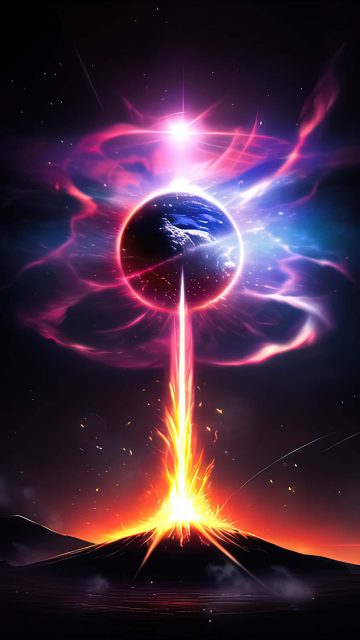 Space Laser iPhone Wallpaper HD