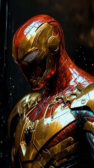 Spider Iron Suit iPhone Wallpaper HD